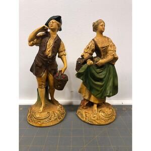 Antique Set of 2 Borghese Figurines